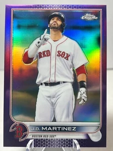 2022 Topps Chrome Baseball J. D. Martinez #67 Purple Refractor /250 Boston - Bild 1 von 2
