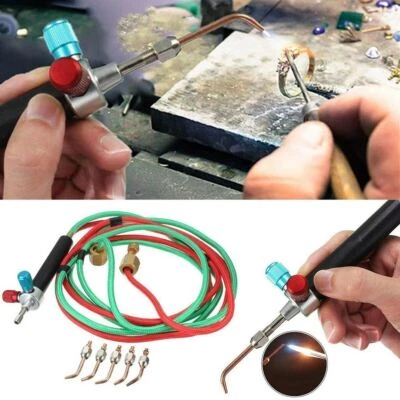 Welding Soldering Kit Hot Jewelry Jewelers Micro Mini Gas Little Torch 5 Tips - Photo 1/4