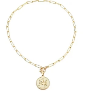 Sternzeichen Halskette gold Tierkreiszeichen Zodiak unisex Kette Frauen Männer - Bild 1 von 7