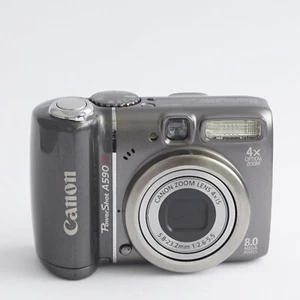 Near mint CANON PowerShot A590 IS Digital Camera Gray Japna - Picture 1 of 24