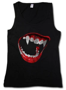 BITE TANK TOP WESTE True Biss Bite Teeth Jaws Blood Dracula Vampire Vampire - Bild 1 von 2