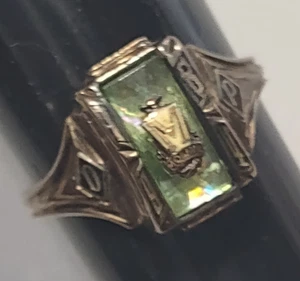 1984 KLASSE RING SILBER 53% / PALLADIUM 9% / GOLD 7%. GR 7-3/4 MOLINE, ILL - Bild 1 von 7