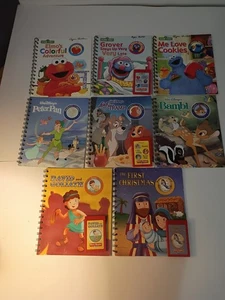 Story Reader Books and Cartridges (8 Books) Sesame Street, Disney, Bible - Picture 1 of 9