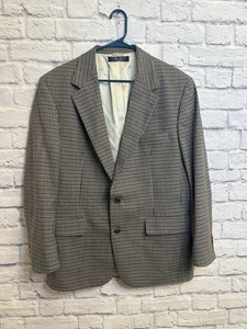 BROOKS BROTHERS Mens Wool Blazer 42R Houndstooth Sport Coat - Picture 1 of 7
