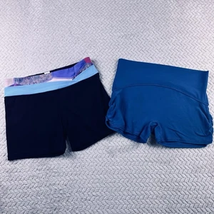 Ivivva by Lululemon Girls Lot Of 2 Shorts Size 12 Reversible Stretchy Activewear - Picture 1 of 17