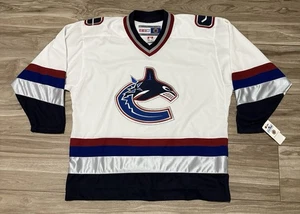 Size XL - NWT Vintage Vancouver Canucks CCM 4th Generation Replica Jersey Orca - Picture 1 of 11