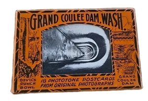 Juego de 18 postales vintage Grand Coulee Dam lavadas. Phototono - Imagen 1 de 2