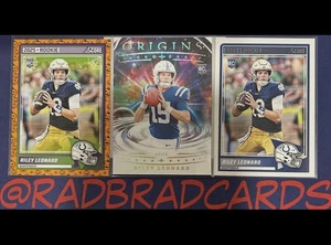 NFL Football Indianapolis Colts 25 Panini Riley Leonard 3 Rookie Card Lot MINT - Picture 1 of 1