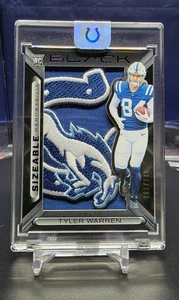 2025 Panini Black Sizeable Memorabilia Tyler Warren Jumbo Colts Patch* READ🔥🐴 - Picture 1 of 8