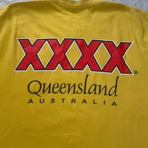 Vintage Y2K XXXX Beer Men’s Gold T Shirt Promo Tee Size L Large Back Logo - Bild 1 von 8