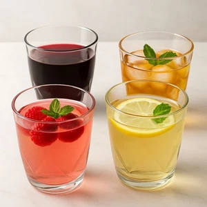 EPURE Elisse Luxe Faceted Glass 13 oz Cups (Set of 4) - Picture 1 of 14