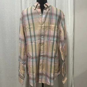 J.Crew Medium Indian Madras Plaid Classic Fit Casual Long Sleeve Button Down - Picture 1 of 6