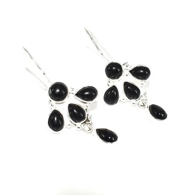 Black Onyx Outstanding Jewelry Gemstone Fashion Handmade earring1 r949 - Image 1 of 4