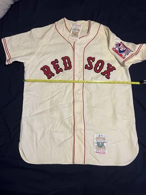 Camiseta deportiva Mitchell Ness 100 % auténtica 1939 Ted Williams Boston Red Sox L nueva con etiquetas rara Foto 1 de 4