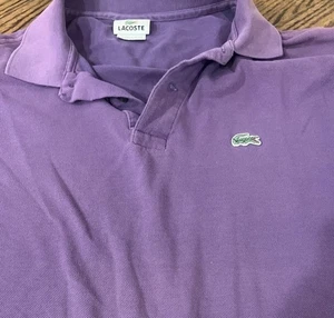Polo Lacoste uomo 6 media viola preppy tennis golf logo ricamato - Foto 1 di 4