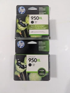 2-PACK Genuine HP 950XL Black Ink Cartridge New Sealed Expired 2019 - 2018 - Picture 1 of 3