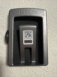 I-Clip Schwarz Echtleder Kartenetui Geldbörse Tasche - Bild 1 von 13