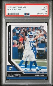 Makea "Puka" Nacua 2023 Panini NFL Rookie Football #7 Card 1 of 960 Rams PSA 9 - Picture 1 of 2