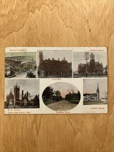 Vintage Scenes From Leipsic, Ohio Postcard Unposted - Picture 1 of 3