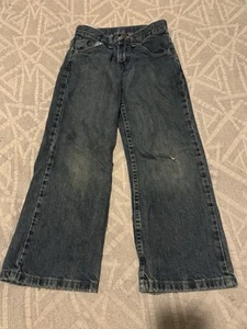 Wrangler Boy’s Size 8 Slim Straight Blue Jeans Good Condition - Picture 1 of 5
