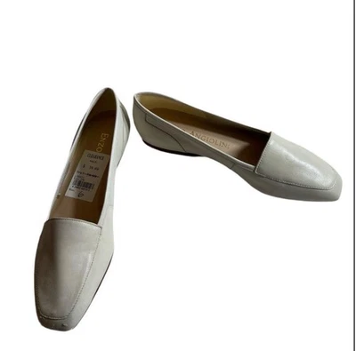 Zapatos Planos Bailarina Enzo Mary Jane Color Blanco Cuero Talla 10 M Foto 1 de 4