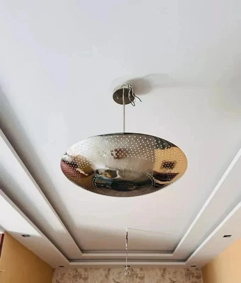 Pendente a sospensione da incasso moderno traforato in ottone artigianale 6 l... - Immagine 1 di 4