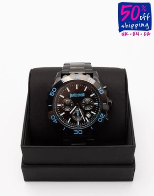 RRP€245 JUST CAVALLI Stainless Steel Chronograph Wristwatch Water-Resistant - Image 1 of 4