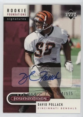 2005 Upper Deck NFL Foundations Signatures /575 David Pollack Rookie Auto RC - Image 1 of 3