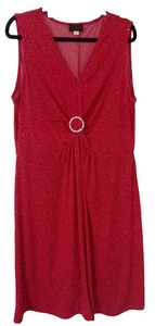Entice Pink & red Patterned Sleeveless Dress Size L - Picture 1 of 3