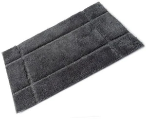 Tappetino da bagno singolo in microfibra con supporto in gomma pieno grigio ardesia Orla 50 cm x 80 cm - Foto 1 di 1
