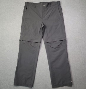 Columbia Convertible Pants Mens 38x30 Gray Omni-Shield Advanced Repellency