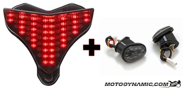 Luz trasera LED SECUENCIAL HUMO + Señales de giro montaje empotrado ajuste 09-14 Yamaha R1 Foto 1 de 1
