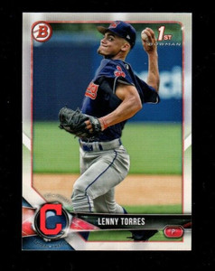 2019 1st Bowman LENNY TORRES Baseball Card BD-8 Cleveland Indians