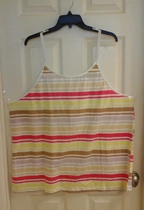 Lucy Diamond Tank, junior girls plus size 6X or women's size 2X striped, NWT - Picture 1 of 4