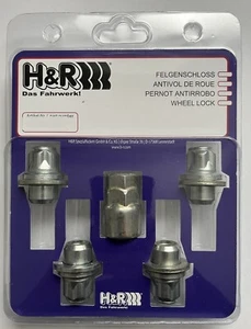 H&R Muttern- Felgenschloss M12 x 1,5 x 25mm Flachbund SW17/19 - Picture 1 of 1