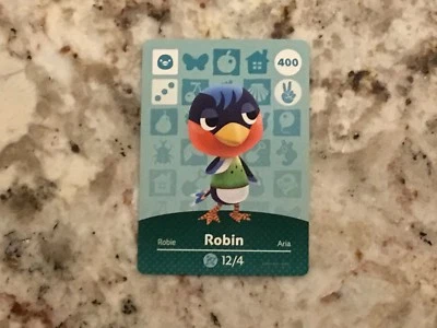 ROBIN #400 Animal Crossing Amiibo Authentic Nintendo Mint Card From Series 4