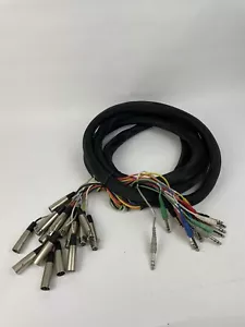 14 Feet 16 Channel Male 1/4" Phone to 3-Pin XLR Female & Male Audio Snake Cable - Picture 1 of 8