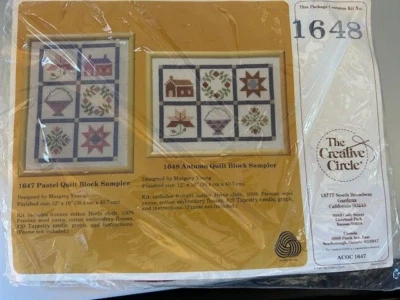 The Creative Circle, Autumn Quilt Block Sample 1648, Embroidery Kit, NEW SEALED - Image 1 of 3