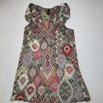 Camiseta sin mangas Everly para mujer talla S sin mangas cuello en V estampado multicolor ligera  Foto 1 de 4