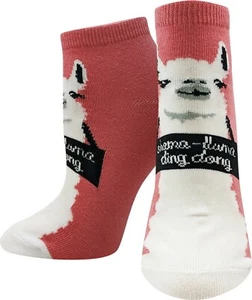 Shama Llama Women's Ankle Socks Size 9-11 Pink Sock Harbor Novelty Fashion New - Bild 1 von 1