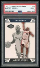 2007-08 Topps CO-Signers Lebron James 23 PSA 9