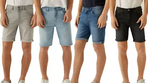 Bermuda uomo jeans uomo marca Eu vestibilità stone wash denim pantaloncini estivi vacanza - Foto 1 di 19