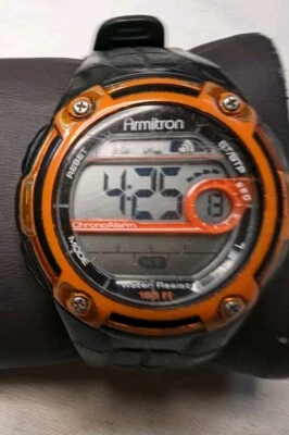 Armitron Mens All-Sport Black And Orange Digital Watch 40/8322 - image 1 of 4
