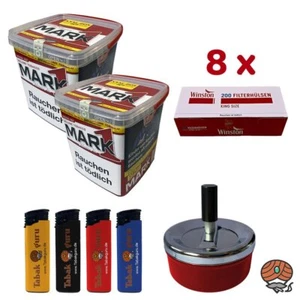 Mark Adams No. 1 Volumentabak 2x 400g XXXL-Box, 1600 Winston Hülsen, Zubehör - Bild 1 von 5