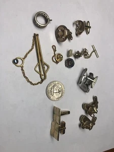 Vintage Lot Of Cuff Links FAnd Tie Bar - Bild 1 von 6