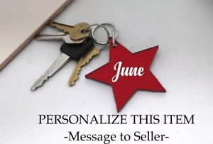 Star Key Chain - Personalized Free - Engraved Keyring - Picture 1 of 1