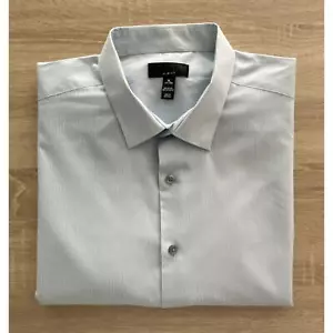 Alfani Men's XL 17-17.5 34-35 Slim Fit Dress Shirt Blue Pinstripe NWOT - Picture 1 of 10