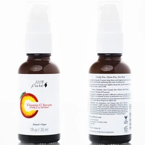 SEALED 100% PURE Vitamin C Face Serum Anti Aging Facial Moisturizer Vegan 1 oz - Picture 1 of 5