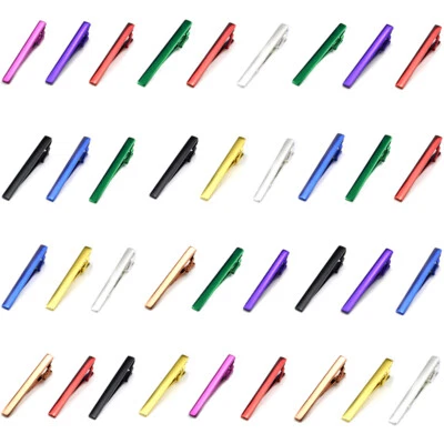 3 PCS Lot Men Solid Tie Clip Wedding Party Stainless Steel Business Necktie Clip - Image 1 of 3