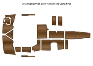 2015 Regal 1900 ES Swim Platform Cockpit Boat EVA Mat Foam Teak Deck Floor Pad - Bild 1 von 20
